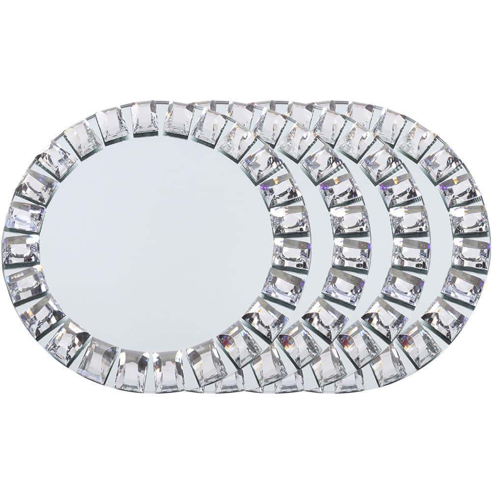 mirror charger plate with big beads
